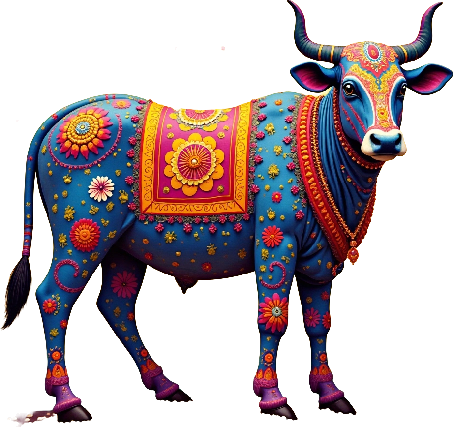 Decorated Festive Cow